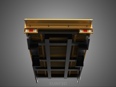 HECKKLAPPE DROP SIDE LOAD BED Karosserie HECKKLAPPE TÜR PICKUP TRUCK AUTO 3D Modell