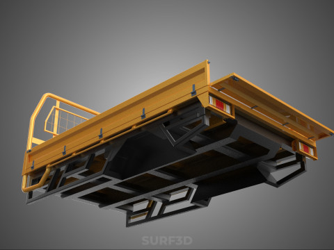 HECKKLAPPE DROP SIDE LOAD BED Karosserie HECKKLAPPE TÜR PICKUP TRUCK AUTO 3D Modell
