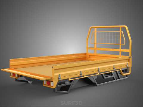 HECKKLAPPE DROP SIDE LOAD BED Karosserie HECKKLAPPE TÜR PICKUP TRUCK AUTO 3D Modell