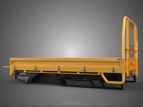 HECKKLAPPE DROP SIDE LOAD BED Karosserie HECKKLAPPE TÜR PICKUP TRUCK AUTO 3D Modell