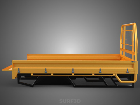 HECKKLAPPE DROP SIDE LOAD BED Karosserie HECKKLAPPE TÜR PICKUP TRUCK AUTO 3D Modell
