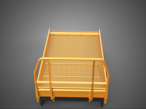 HECKKLAPPE DROP SIDE LOAD BED Karosserie HECKKLAPPE TÜR PICKUP TRUCK AUTO 3D Modell