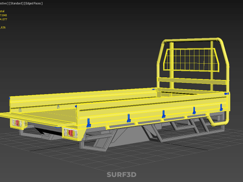 HECKKLAPPE DROP SIDE LOAD BED Karosserie HECKKLAPPE TÜR PICKUP TRUCK AUTO 3D Modell