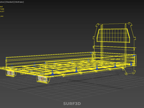 HECKKLAPPE DROP SIDE LOAD BED Karosserie HECKKLAPPE TÜR PICKUP TRUCK AUTO 3D Modell