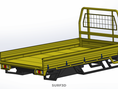 HECKKLAPPE DROP SIDE LOAD BED Karosserie HECKKLAPPE TÜR PICKUP TRUCK AUTO 3D Modell