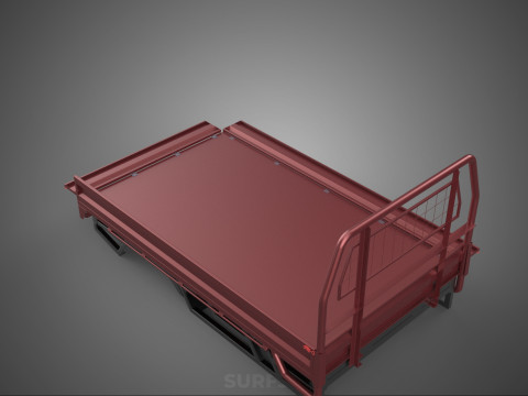 HEADBOARD TAILGATE DROP SIDE LOAD BED BODY DOOR PICKUP TRUCK CAR 3D 모델