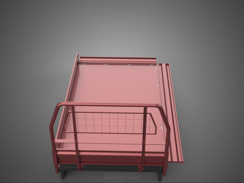 HEADBOARD TAILGATE DROP SIDE LOAD BED BODY DOOR PICKUP TRUCK CAR 3D 모델