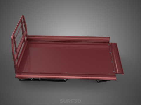 HEADBOARD TAILGATE DROP SIDE LOAD BED BODY DOOR PICKUP TRUCK CAR 3D 모델