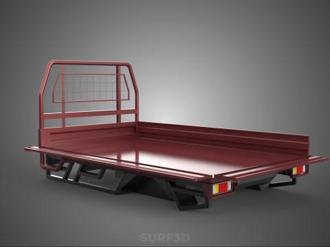 HEADBOARD TAILGATE DROP SIDE LOAD BED BODY DOOR PICKUP TRUCK CAR 3D 모델