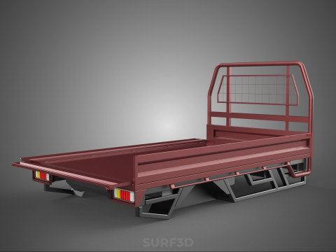 HEADBOARD TAILGATE DROP SIDE LOAD BED BODY DOOR PICKUP TRUCK CAR 3D 모델