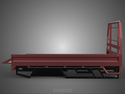 HEADBOARD TAILGATE DROP SIDE LOAD BED BODY DOOR PICKUP TRUCK CAR 3D 모델
