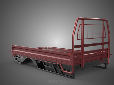 HEADBOARD TAILGATE DROP SIDE LOAD BED BODY DOOR PICKUP TRUCK CAR 3D 모델