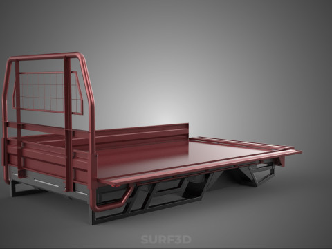 HEADBOARD TAILGATE DROP SIDE LOAD BED BODY DOOR PICKUP TRUCK CAR 3D 모델