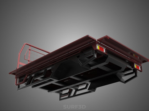 HEADBOARD TAILGATE DROP SIDE LOAD BED BODY DOOR PICKUP TRUCK CAR 3D 모델