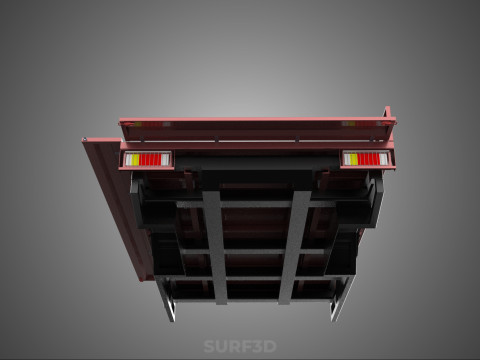 HEADBOARD TAILGATE DROP SIDE LOAD BED BODY DOOR PICKUP TRUCK CAR 3D 모델