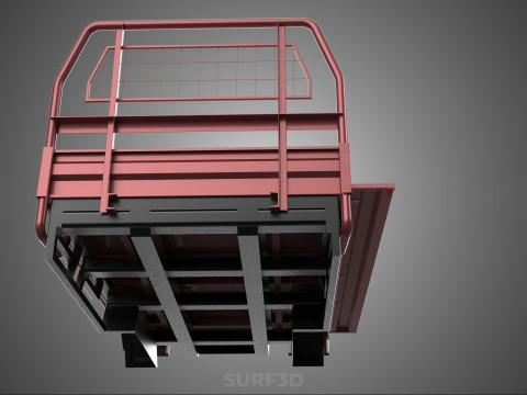 HEADBOARD TAILGATE DROP SIDE LOAD BED BODY DOOR PICKUP TRUCK CAR 3D 모델