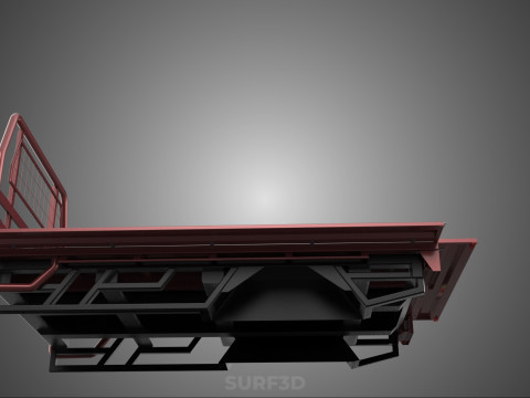 HEADBOARD TAILGATE DROP SIDE LOAD BED BODY DOOR PICKUP TRUCK CAR 3D 모델