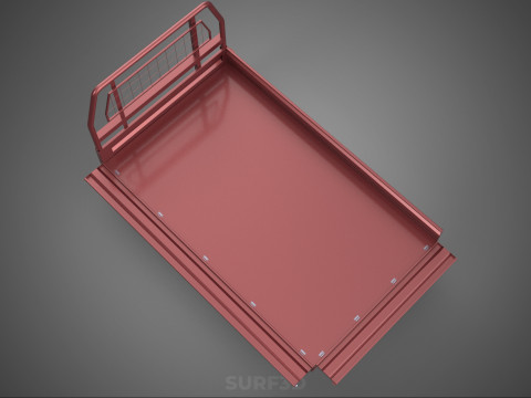 HEADBOARD TAILGATE DROP SIDE LOAD BED BODY DOOR PICKUP TRUCK CAR 3D 모델
