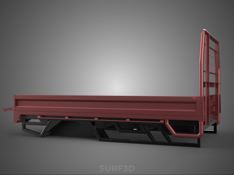 HEADBOARD TAILGATE DROP SIDE LOAD BED BODY DOOR PICKUP TRUCK CAR 3D 모델