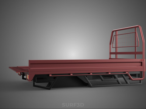 HEADBOARD TAILGATE DROP SIDE LOAD BED BODY DOOR PICKUP TRUCK CAR 3D 모델