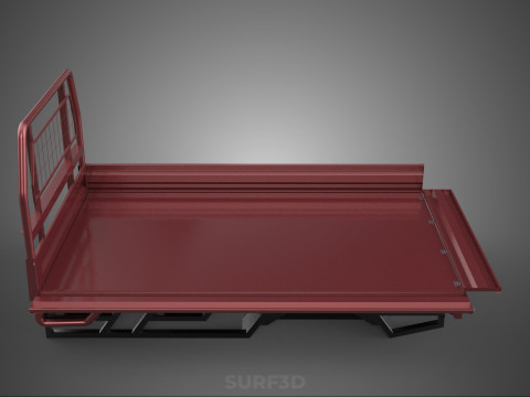 HEADBOARD TAILGATE DROP SIDE LOAD BED BODY DOOR PICKUP TRUCK CAR 3D 모델