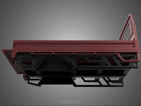 HEADBOARD TAILGATE DROP SIDE LOAD BED BODY DOOR PICKUP TRUCK CAR 3D 모델