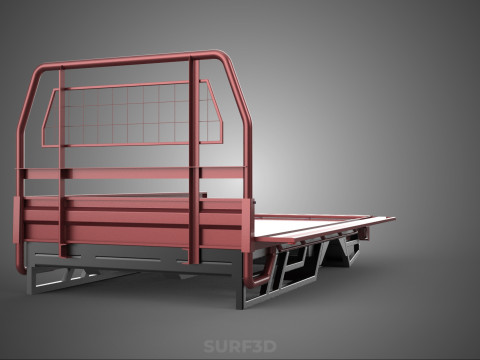 HEADBOARD TAILGATE DROP SIDE LOAD BED BODY DOOR PICKUP TRUCK CAR 3D 모델
