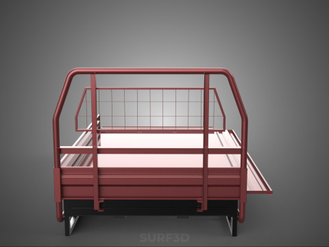 HEADBOARD TAILGATE DROP SIDE LOAD BED BODY DOOR PICKUP TRUCK CAR 3D 모델