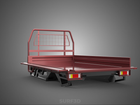 HEADBOARD TAILGATE DROP SIDE LOAD BED BODY DOOR PICKUP TRUCK CAR 3D 모델