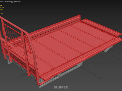 HEADBOARD TAILGATE DROP SIDE LOAD BED BODY DOOR PICKUP TRUCK CAR 3D Model