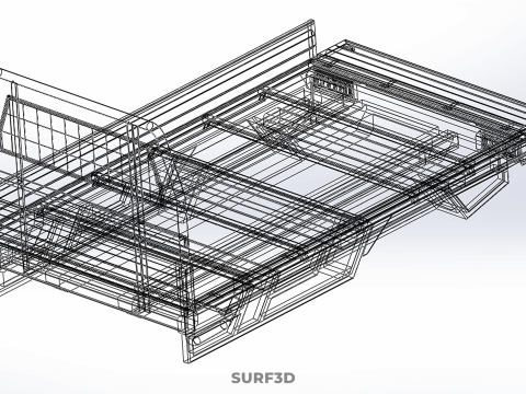 HEADBOARD TAILGATE DROP SIDE LOAD BED BODY DOOR PICKUP TRUCK CAR 3D 모델