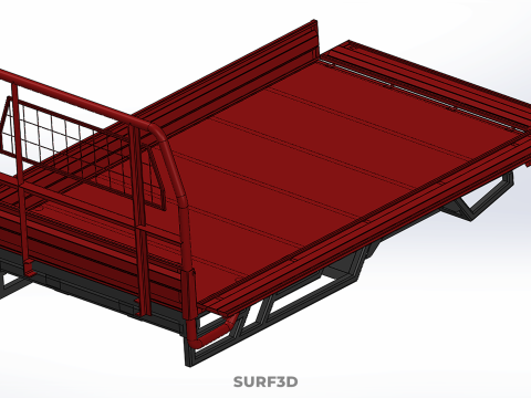 HEADBOARD TAILGATE DROP SIDE LOAD BED BODY DOOR PICKUP TRUCK CAR 3D 모델