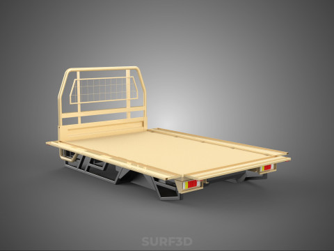 UTE BAKKIE 3 WAY WIDE DECK DROP SIDE LOAD BED PICKUP TRUCK BODY 3D Modell