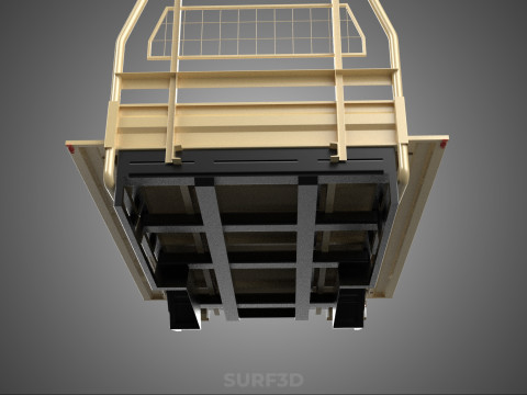 UTE BAKKIE 3 WAY WIDE DECK DROP SIDE LOAD BED PICKUP TRUCK BODY 3D Модель
