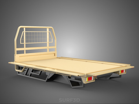 UTE BAKKIE 3 WAY WIDE DECK DROP SIDE LOAD BED PICKUP TRUCK BODY 3D Модель