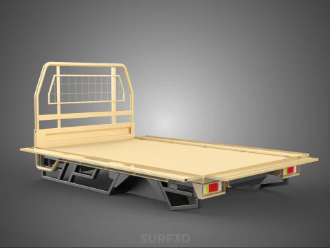 UTE BAKKIE 3 WAY WIDE DECK DROP SIDE LOAD BED PICKUP TRUCK BODY 3D Model