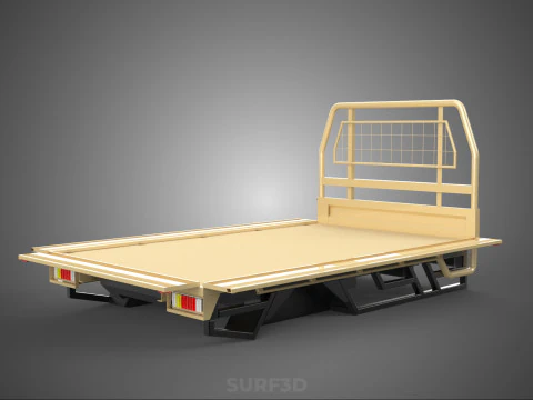 UTE BAKKIE 3 WAY WIDE DECK DROP SIDE LOAD BED PICKUP TRUCK BODY 3D Model