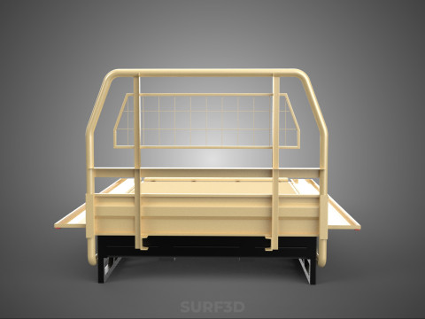 UTE BAKKIE 3 WAY WIDE DECK DROP SIDE LOAD BED PICKUP TRUCK BODY 3D Модель
