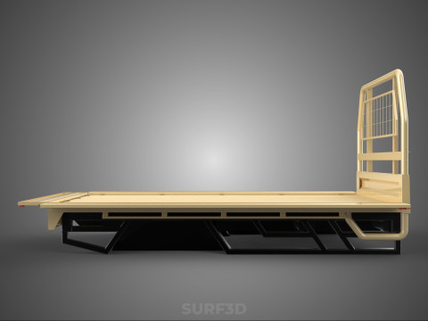 UTE BAKKIE 3 WAY WIDE DECK DROP SIDE LOAD BED PICKUP TRUCK BODY 3D Модель