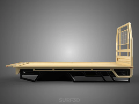 UTE BAKKIE 3 WAY WIDE DECK DROP SIDE LOAD BED PICKUP TRUCK BODY 3D Model