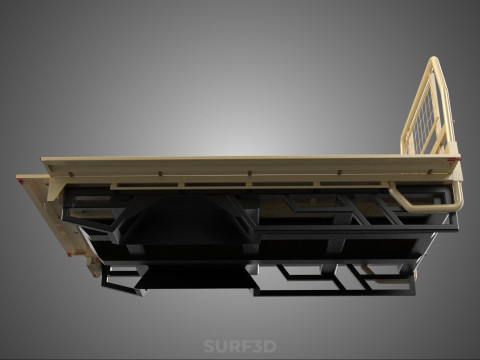 UTE BAKKIE 3 WAY WIDE DECK DROP SIDE LOAD BED PICKUP TRUCK BODY 3D Модель