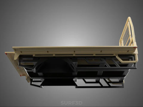 UTE BAKKIE 3 WAY WIDE DECK DROP SIDE LOAD BED PICKUP TRUCK BODY 3D Model