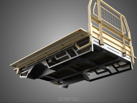 UTE BAKKIE 3 WAY WIDE DECK DROP SIDE LOAD BED PICKUP TRUCK BODY 3D Модель