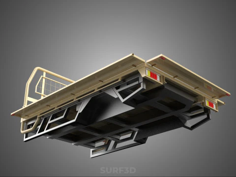 UTE BAKKIE 3 WAY WIDE DECK DROP SIDE LOAD BED PICKUP TRUCK BODY 3D Model
