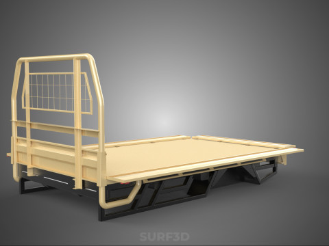 UTE BAKKIE 3 WAY WIDE DECK DROP SIDE LOAD BED PICKUP TRUCK BODY 3D Модель