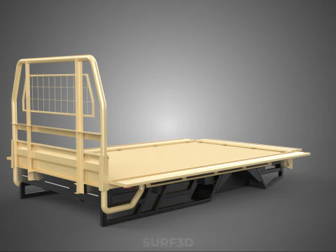 UTE BAKKIE 3 WAY WIDE DECK DROP SIDE LOAD BED PICKUP TRUCK BODY 3D Model