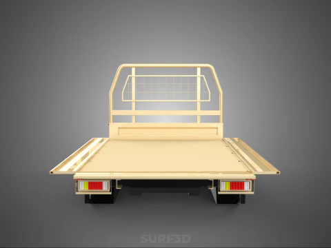 UTE BAKKIE 3 WAY WIDE DECK DROP SIDE LOAD BED PICKUP TRUCK BODY 3D Model