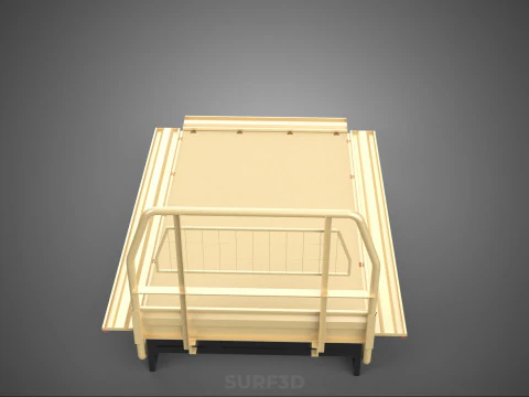 UTE BAKKIE 3 WAY WIDE DECK DROP SIDE LOAD BED PICKUP TRUCK BODY 3D Model