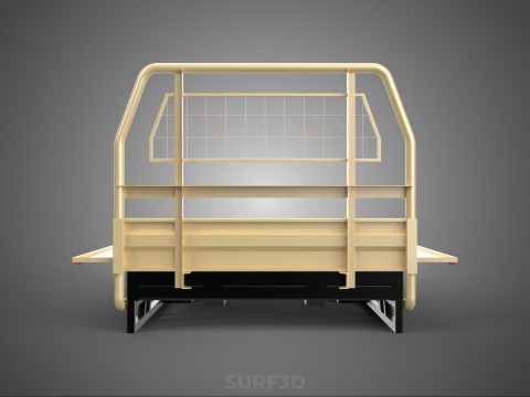 UTE BAKKIE 3 WAY WIDE DECK DROP SIDE LOAD BED PICKUP TRUCK BODY 3D Модель