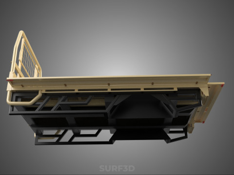 UTE BAKKIE 3 WAY WIDE DECK DROP SIDE LOAD BED PICKUP TRUCK BODY 3D Модель